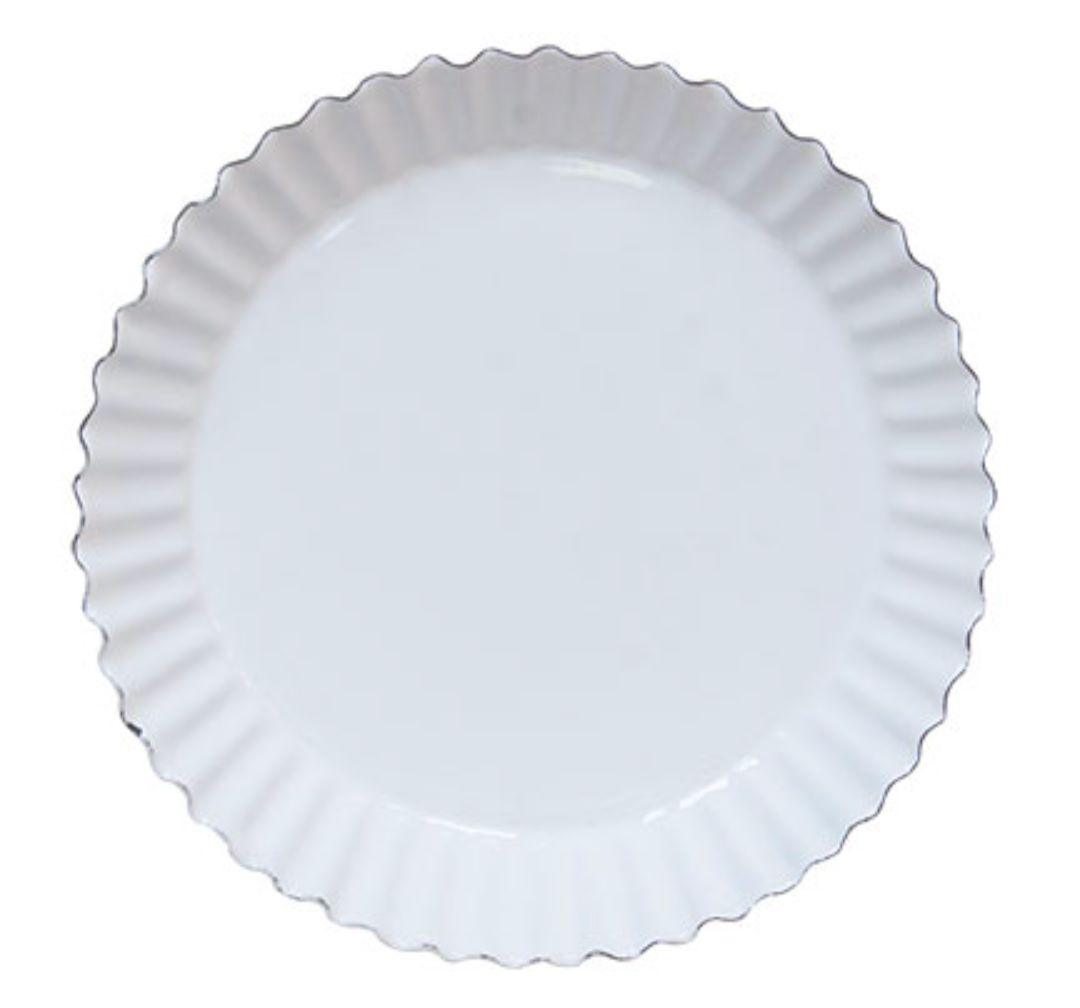5-1/2" White Enamel Candle Pan