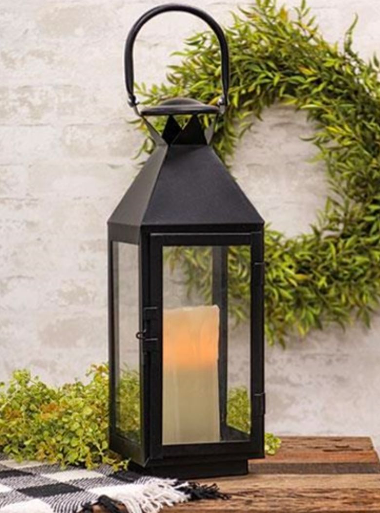 Iron &amp; Glass Lantern