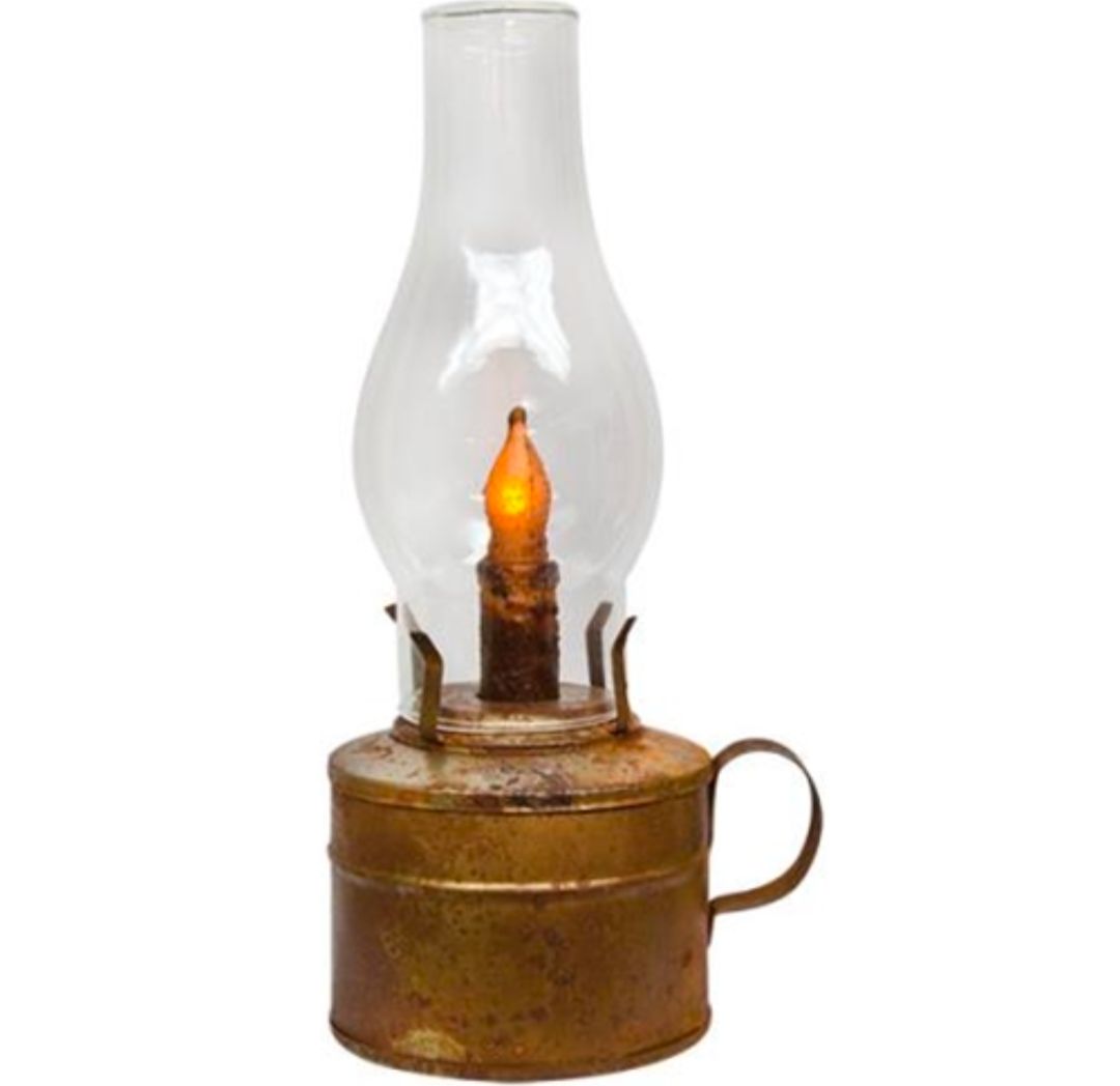 Primitive Country Rust Barn Timer Lantern