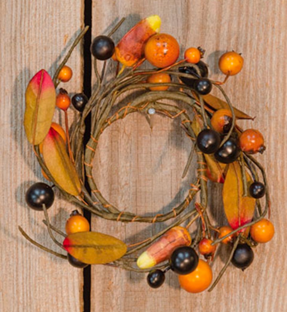 2" Primitive Candy Corn Candle Ring