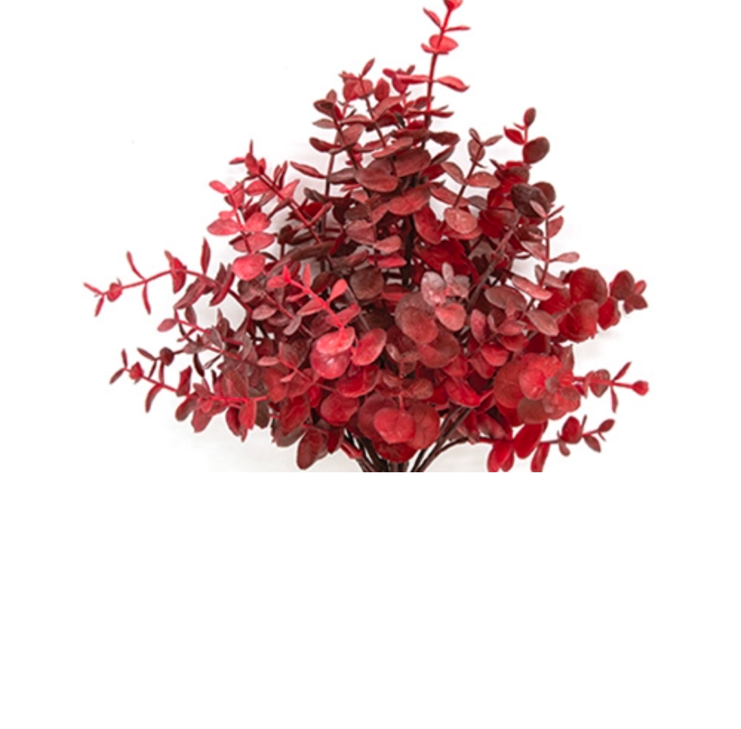 Burgundy Soft Touch Baby Eucalyptus Floral Pick