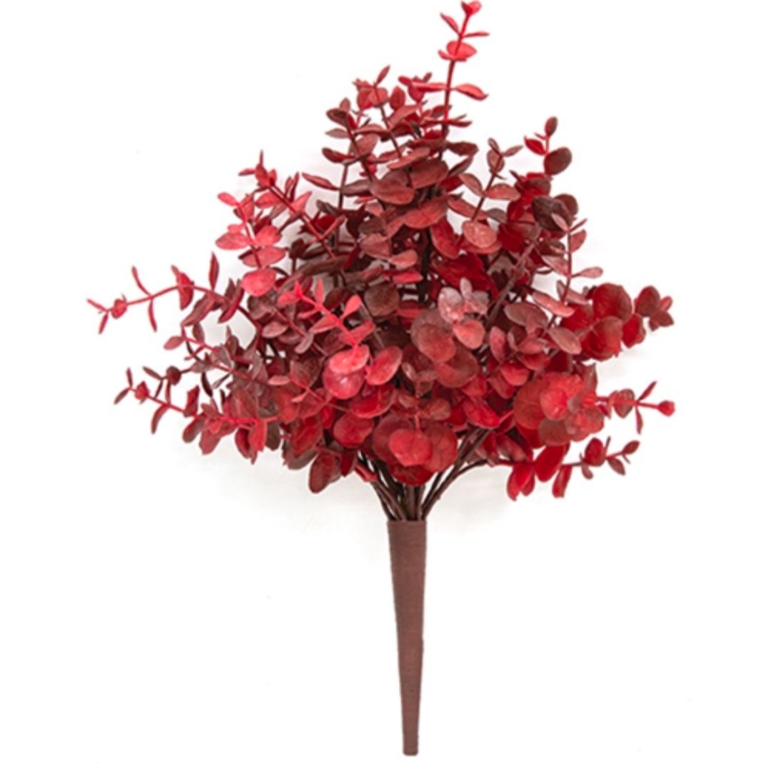 Burgundy Soft Touch Baby Eucalyptus Floral Pick