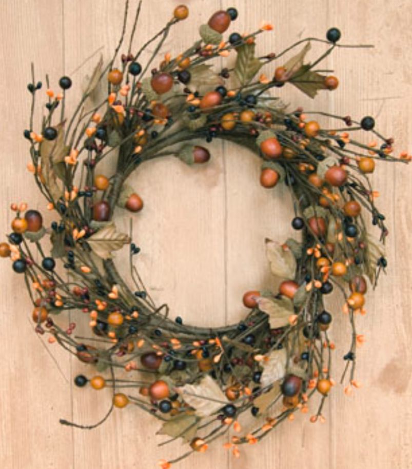 6-1/2" Country Mix Acorn Candle Ring