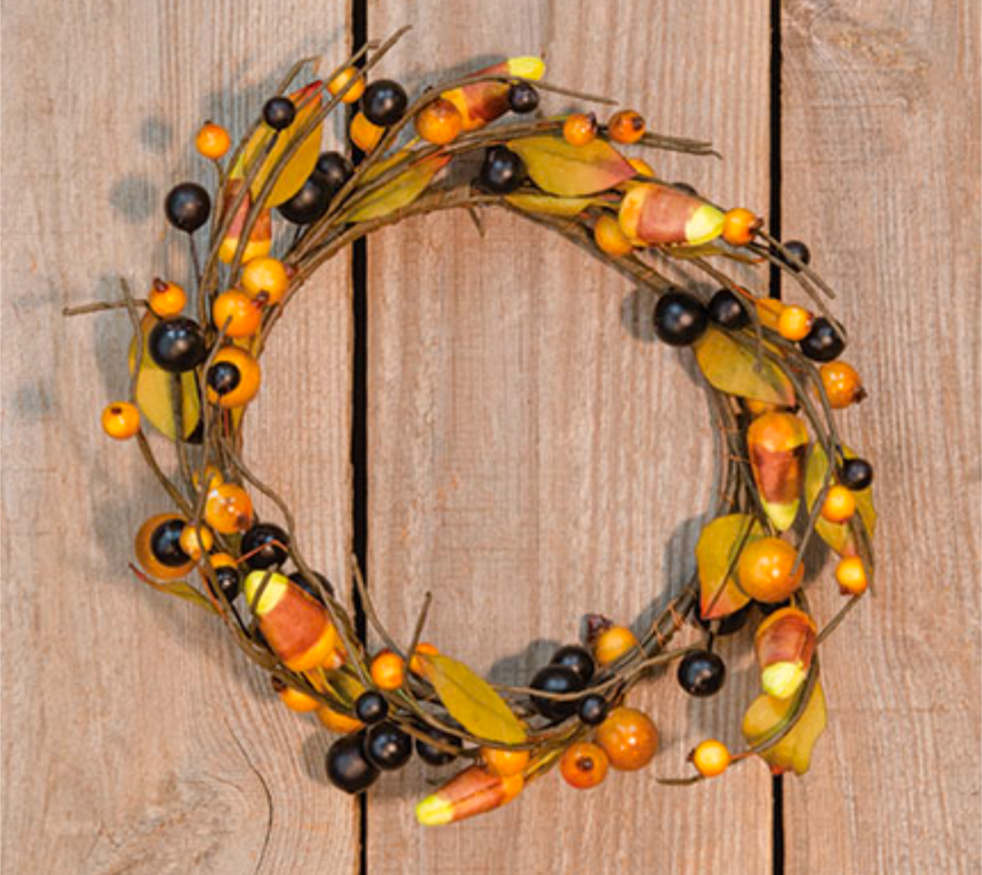 4-1/2" Primitive Candy Corn Candle Ring