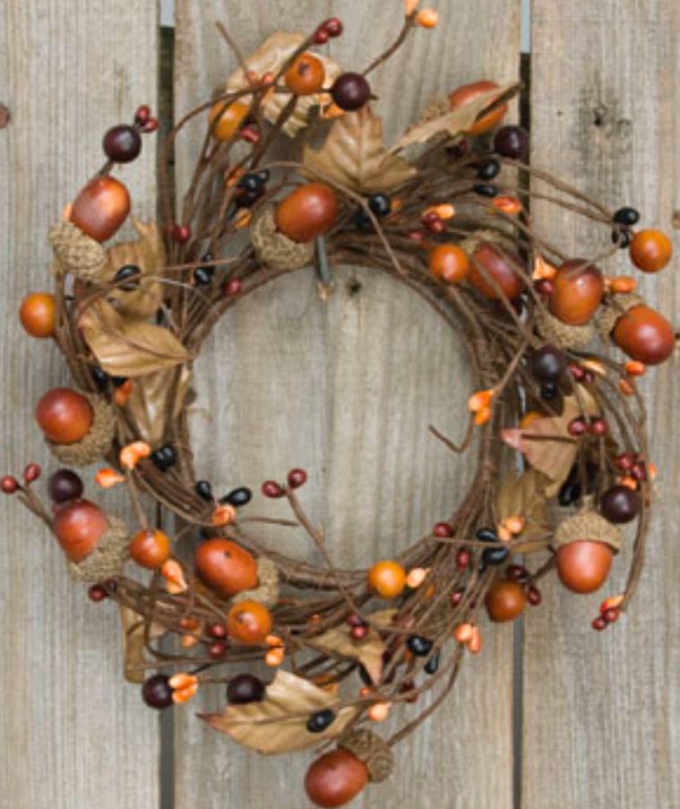 4" Country Mix Acorn Candle Ring