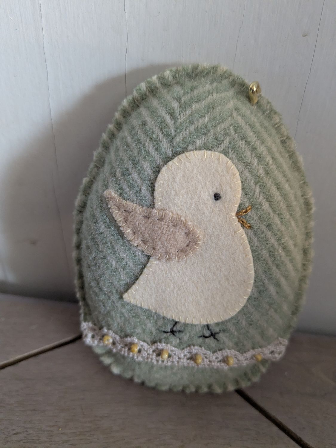 Handmade Wool Egg Bowl Filler Mini Pillow