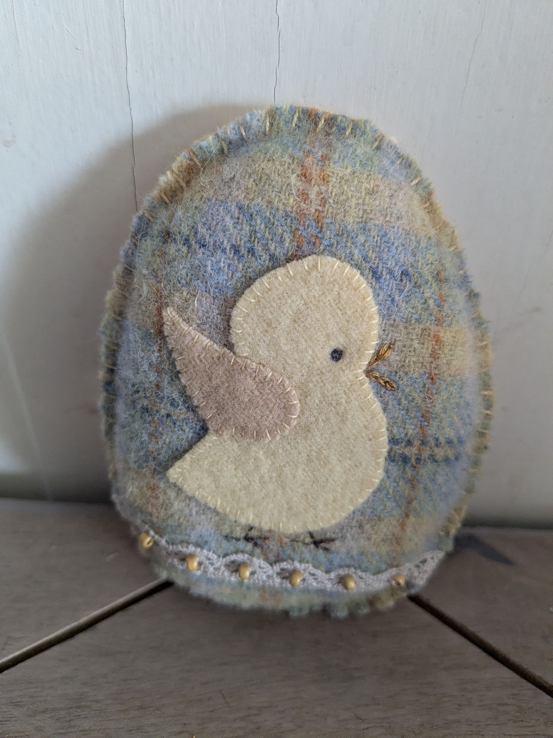 Handmade Wool Egg Bowl Filler Mini Pillow