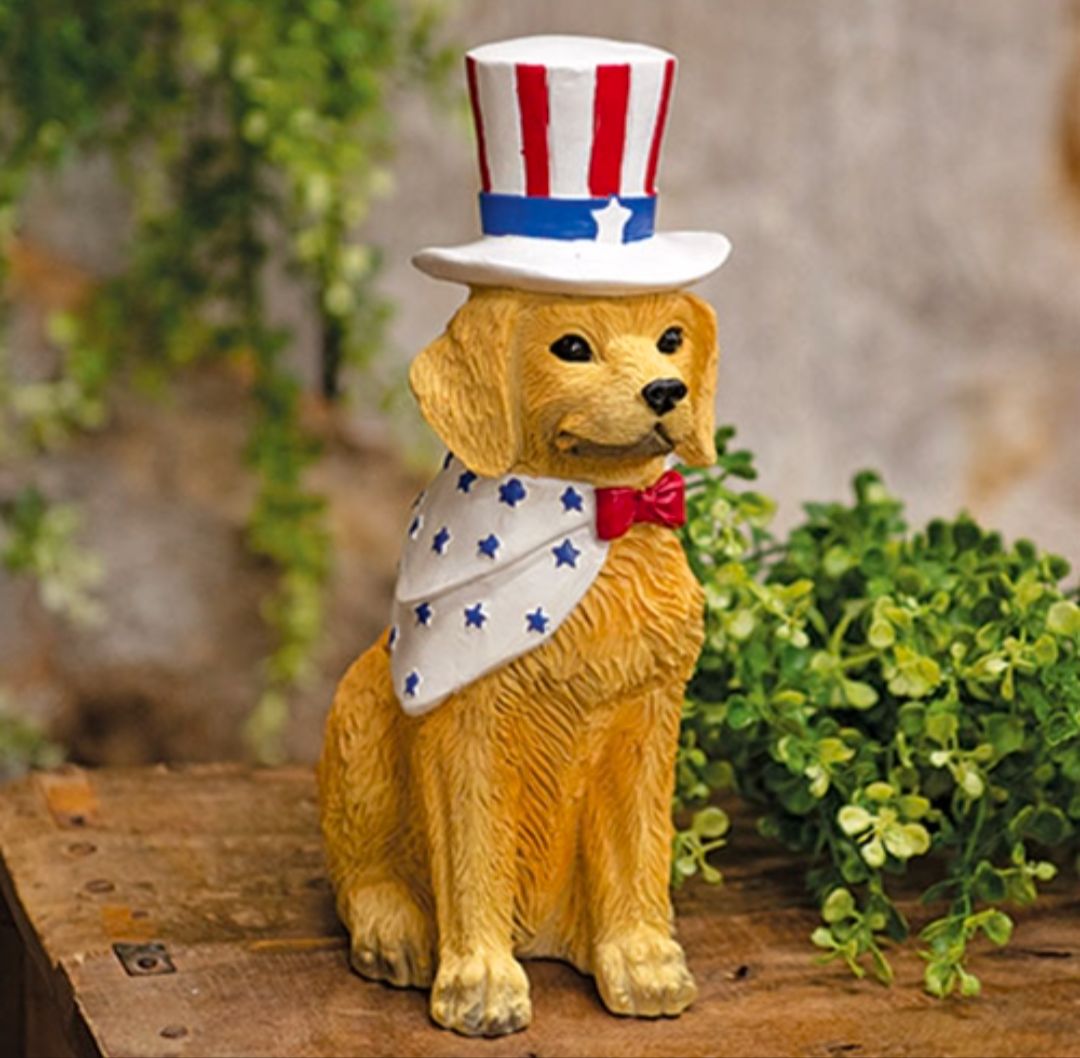 Resin Americana Dog Figure