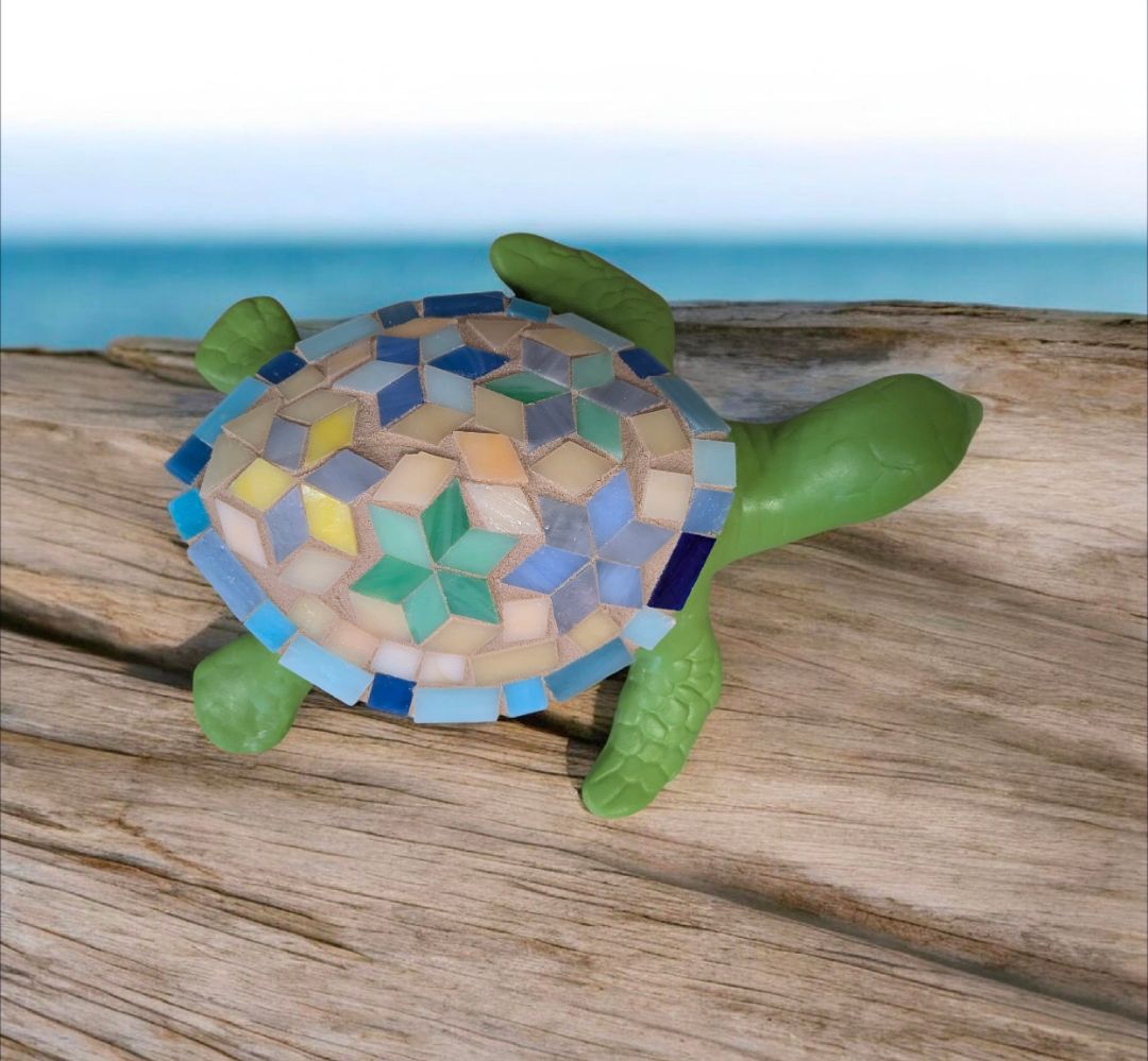 Make at Home Craft Kit: Mosaic Ceramic Turtle 