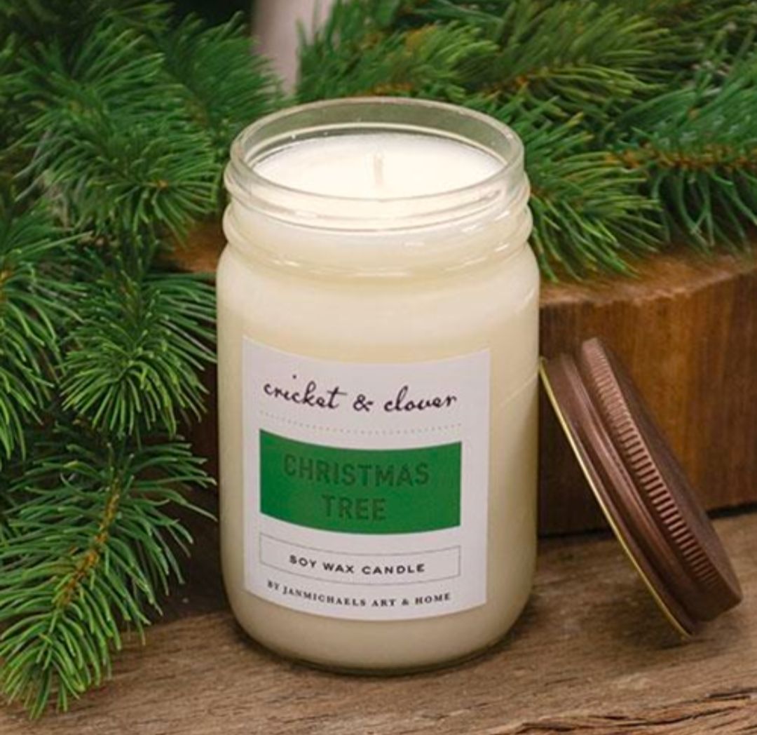 Christmas Tree Soy Wax Mason Jar Candle - 12 oz