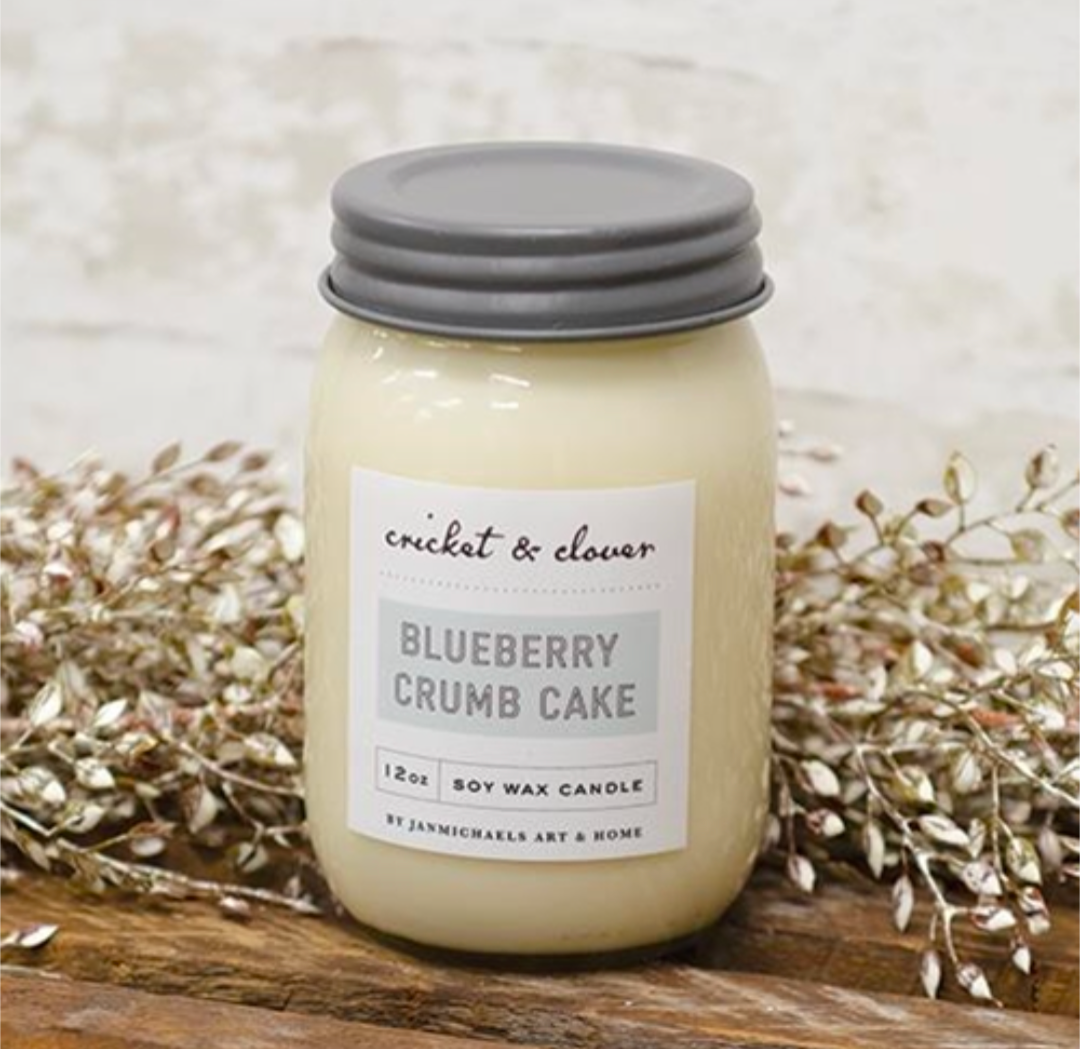 Blueberry Crumb Cake Jar Candle, 12 oz
