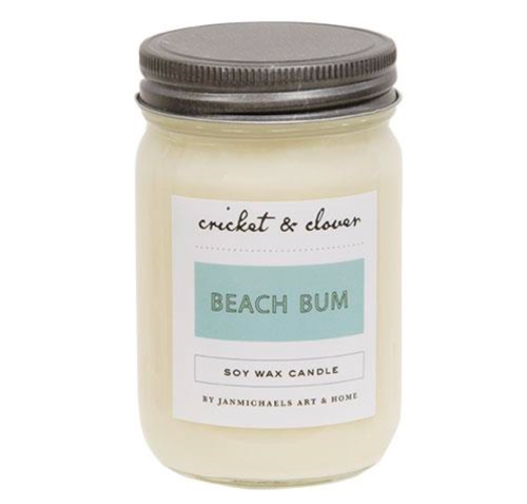 Beach Bum Soy Wax Mason Jar Candle - 12oz.