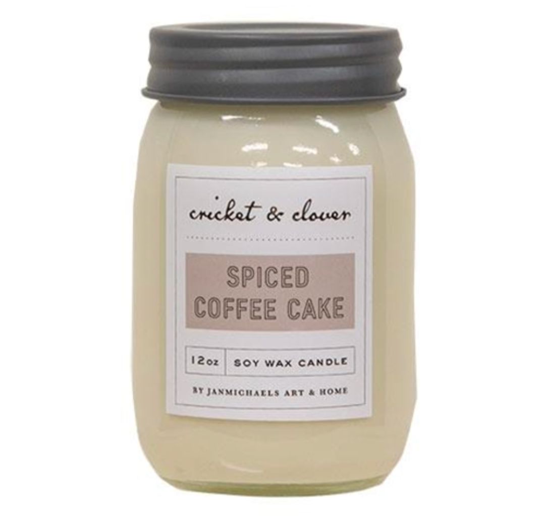 Spiced Coffee Cake Soy Wax Mason Jar Candle - 12oz