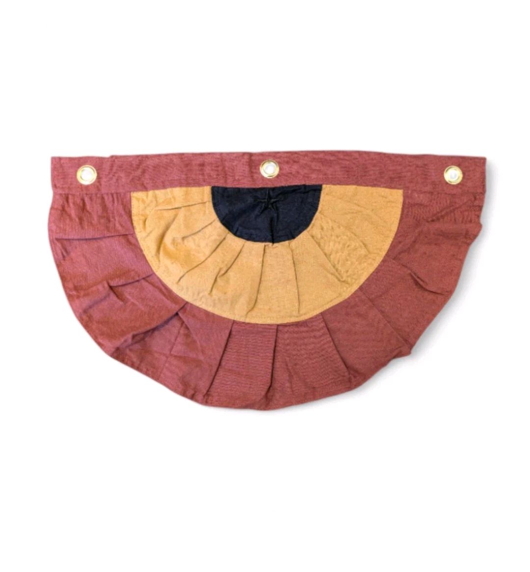 20" Burgundy &amp; Gold Primitive Country Americana Patriotic Bunting