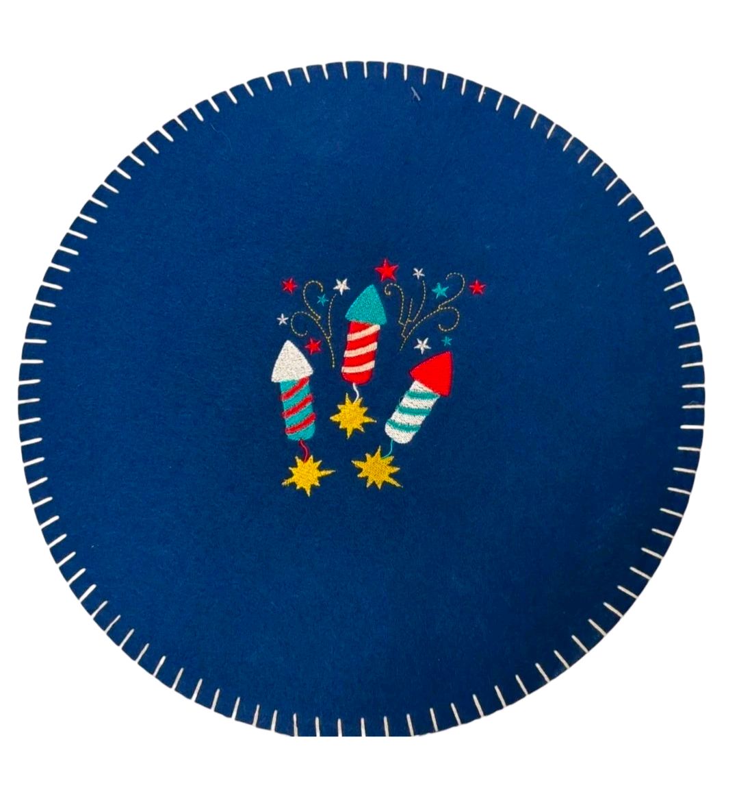 Patriotic Fireworks Fire Cracker Round Placemat