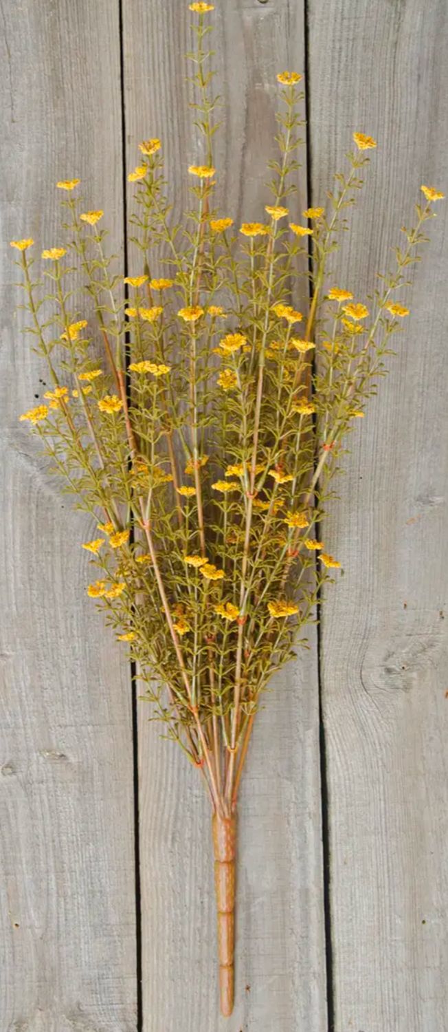 21" Mustard Astilbe Floral Pick Decor