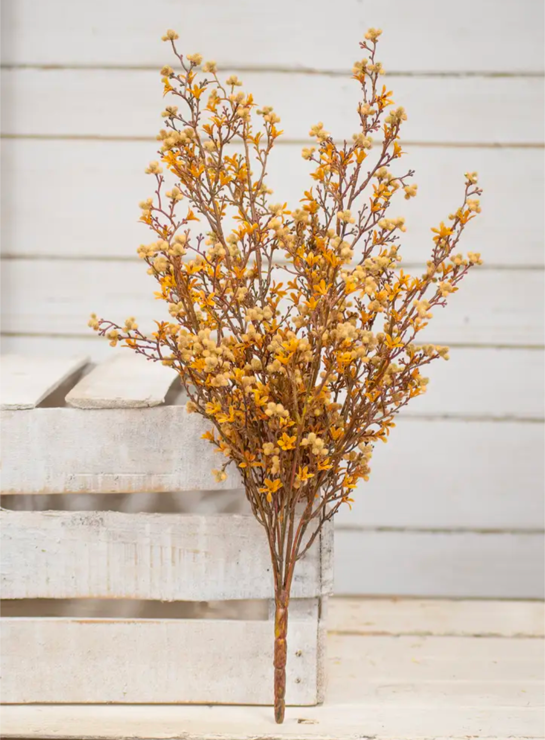 20" Star Flower Berry Bush Earthtone