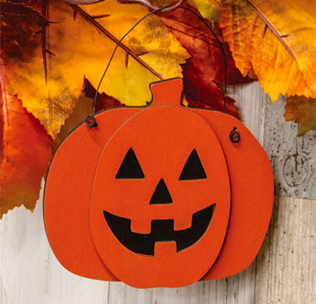 Layered Wood Jack O'Lantern Ornament