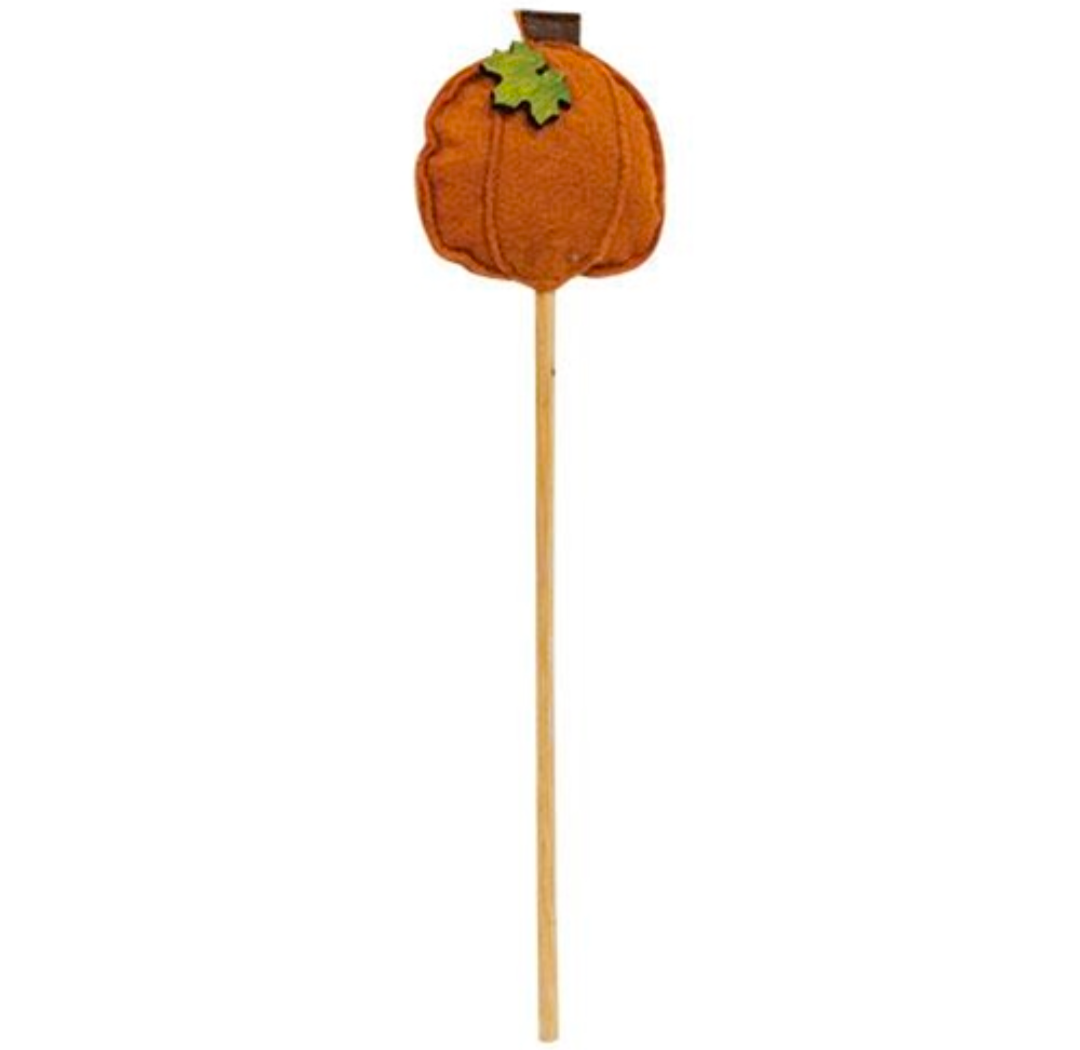 Orange Pumpkin Felt Poke