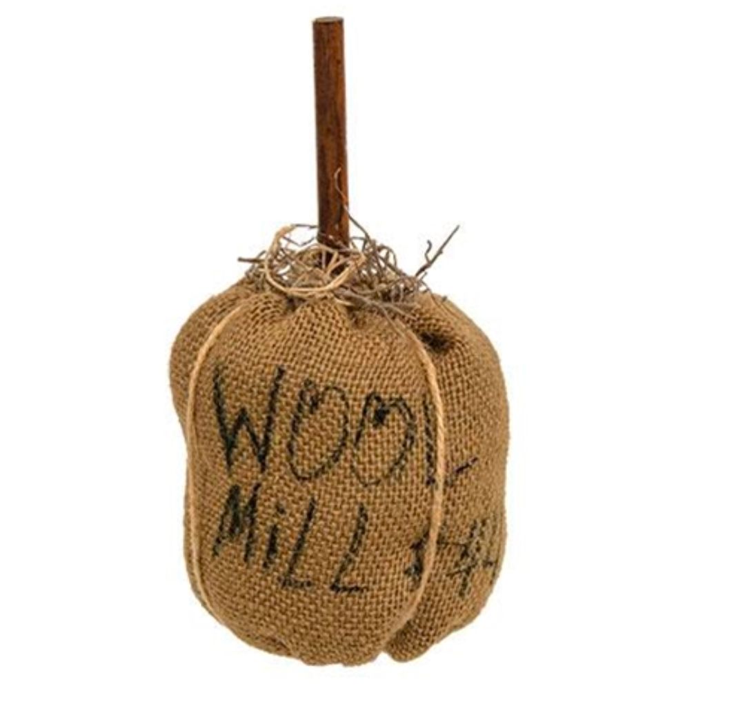 Burlap Wool Mill Pumpkin