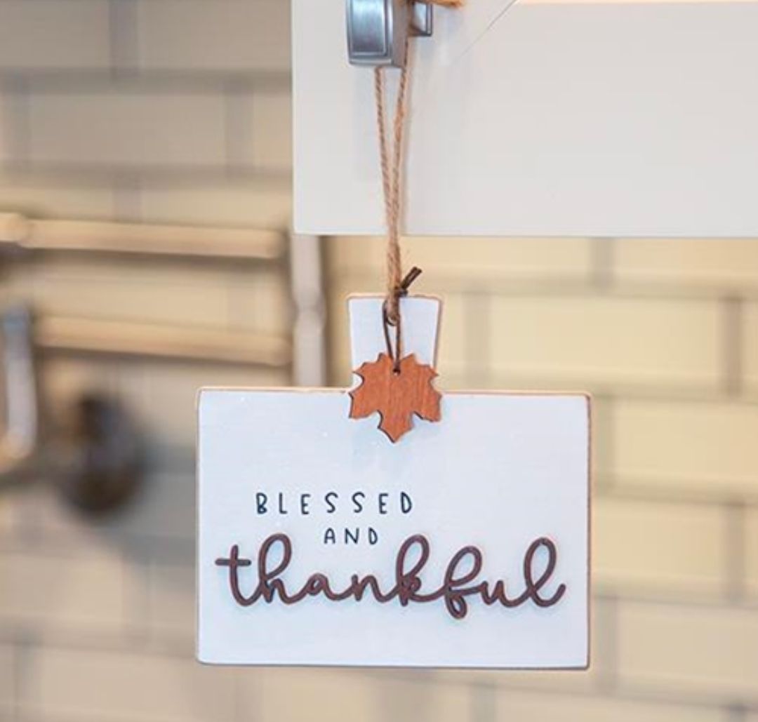 Blessed and Thankful Cutting Board Sign Ornament