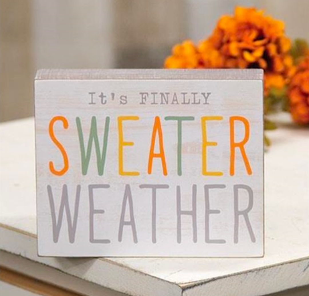 Sweater Weather Wood Block