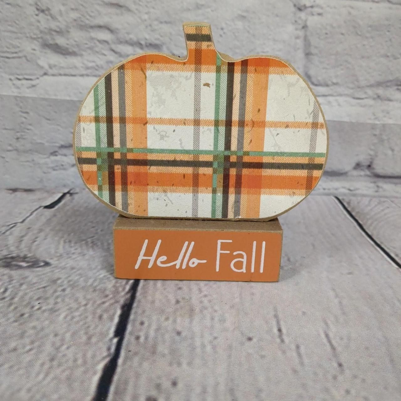 Hello Fall Pumpkin on Base