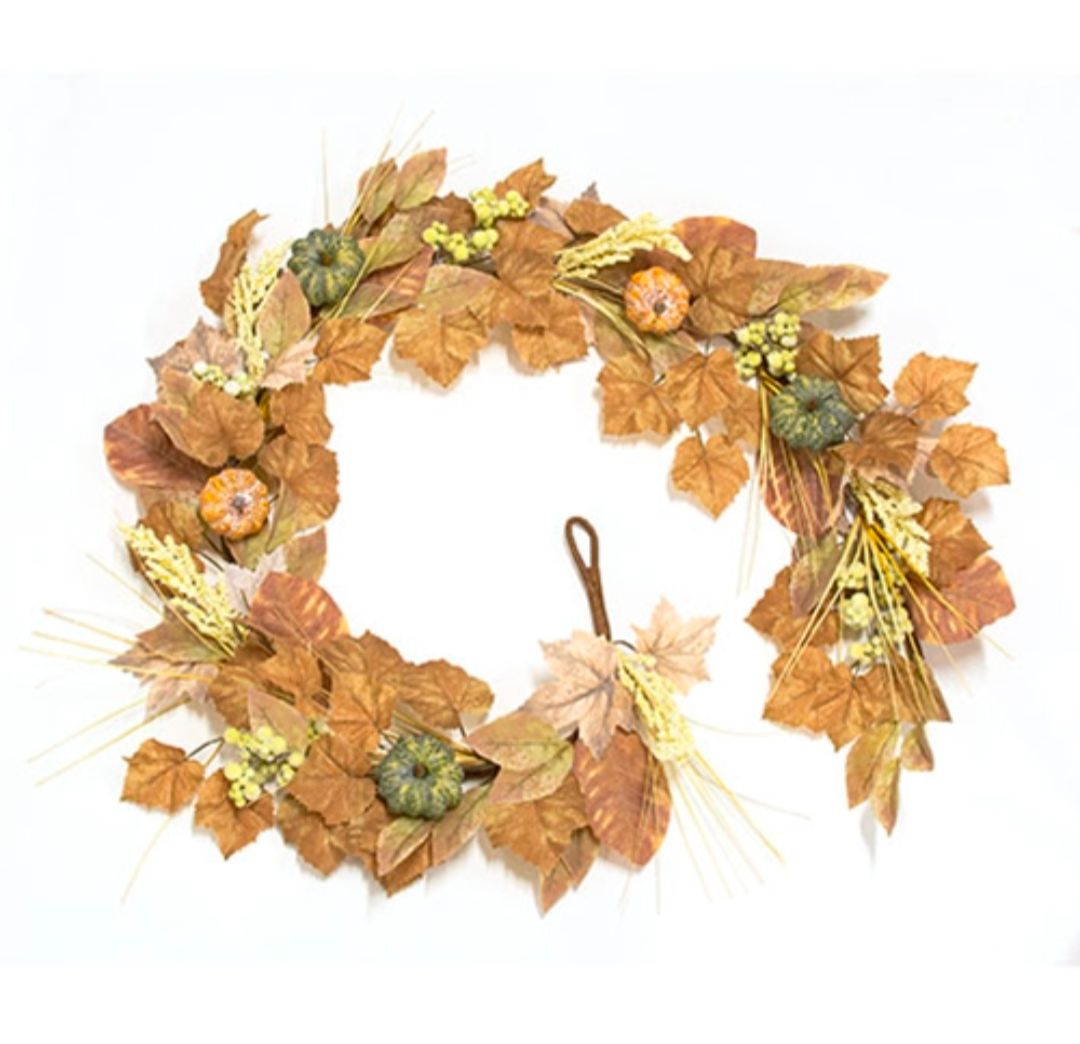 65" Wind Washed Fall Foliage Garland