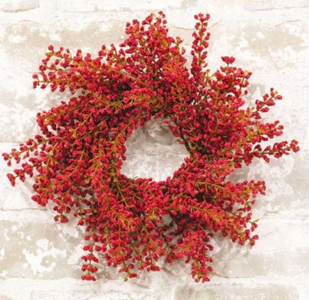 3-1/2" Sangria Bursting Astilbe Candle Ring