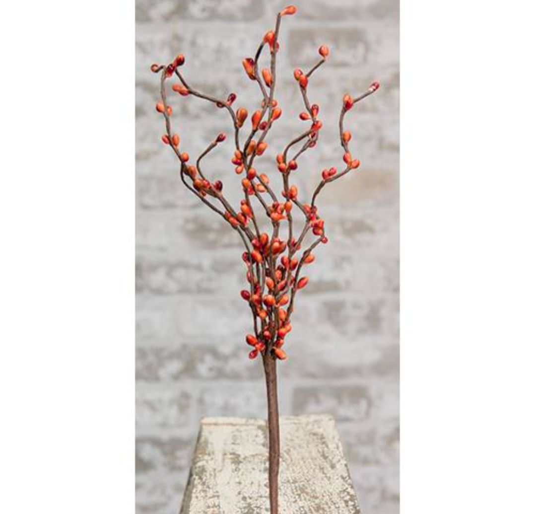 12" Pumpkin Pip Berry Floral Pick