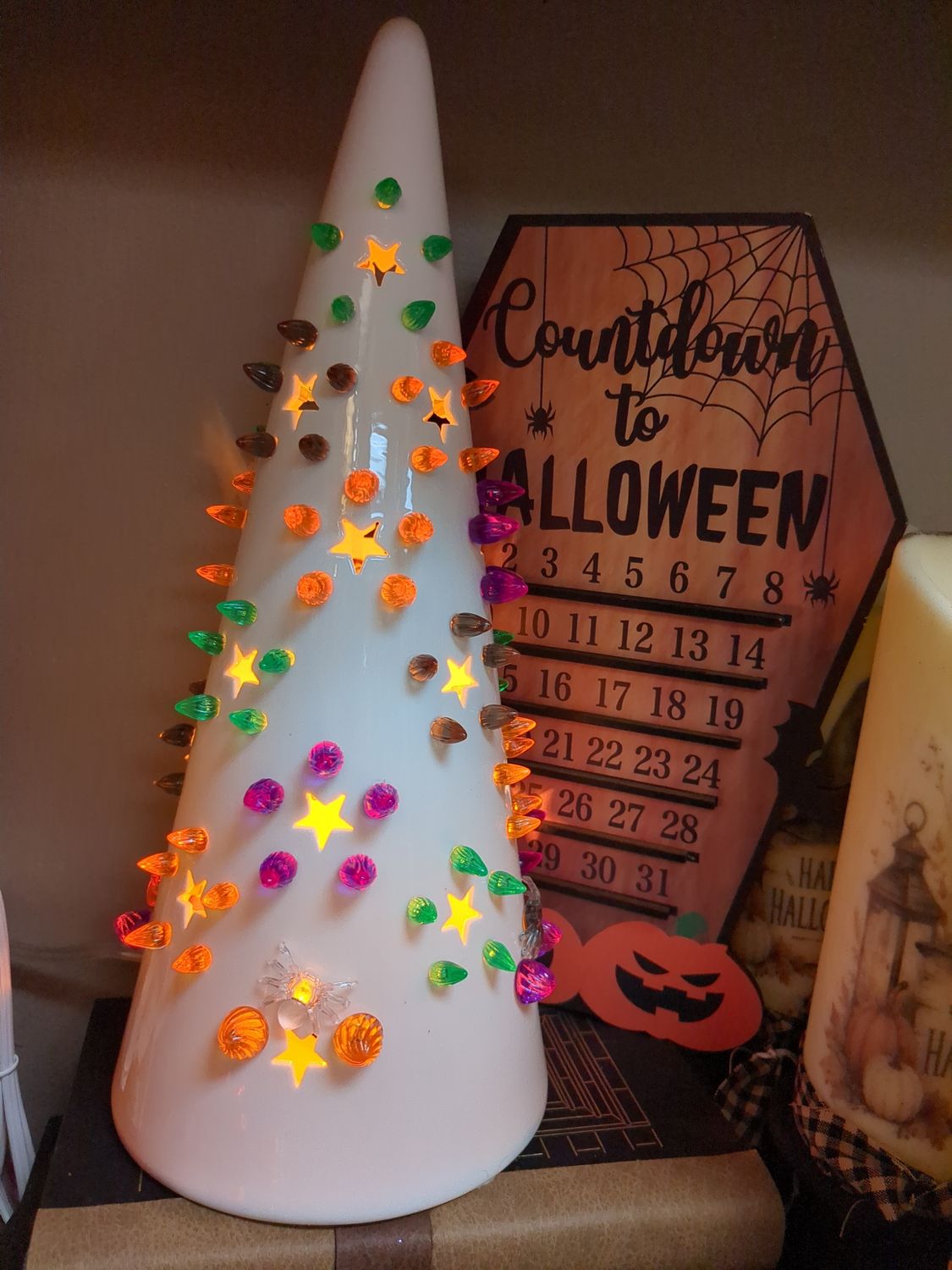 Multi Color Halloween Blinking Tree