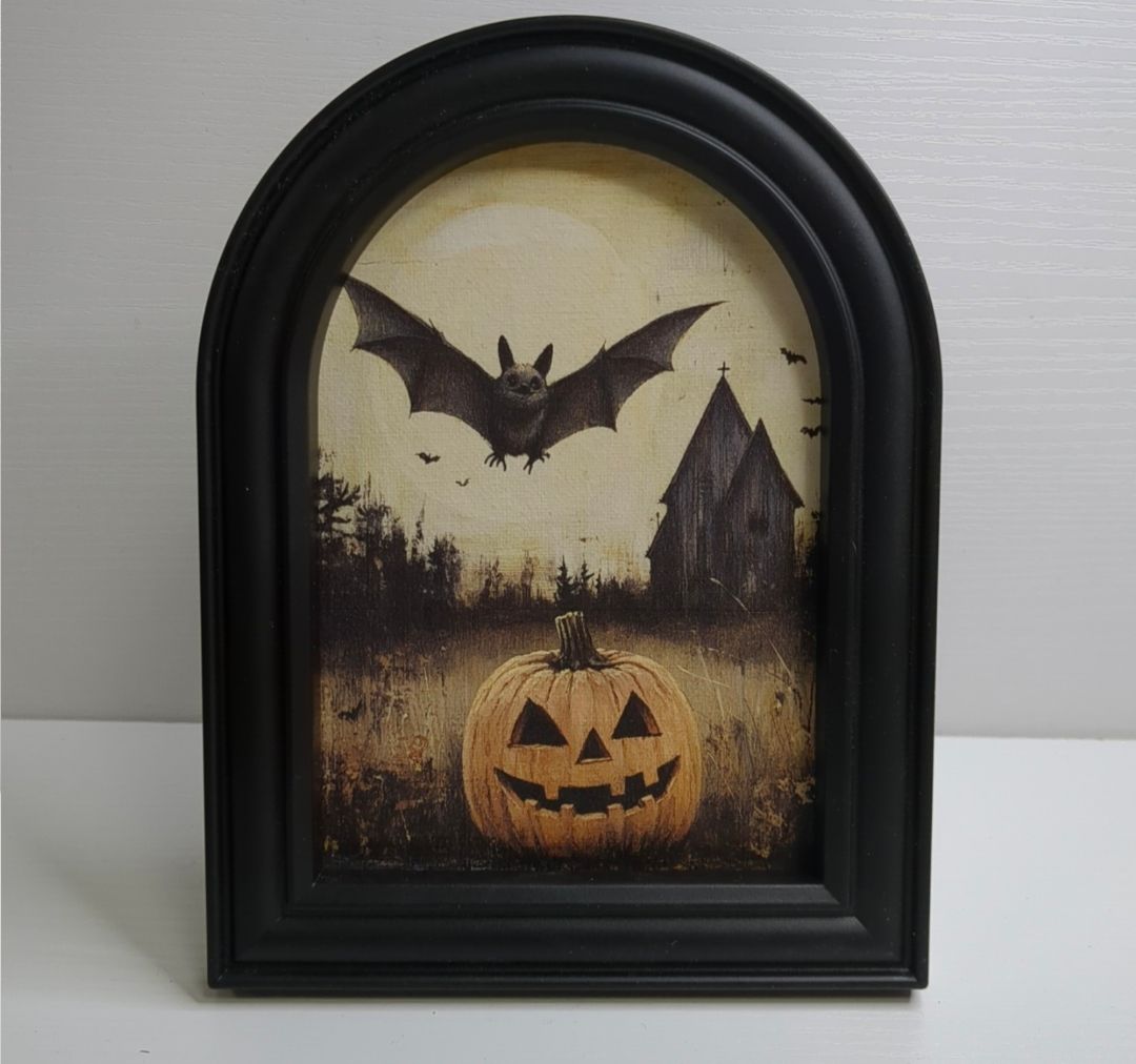 Halloween Print Shelf Sitter Sign Decor 4x6
