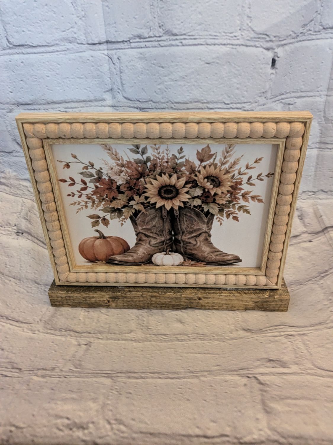 Western Fall Autumn Print Shelf Sitter Sign Decor
