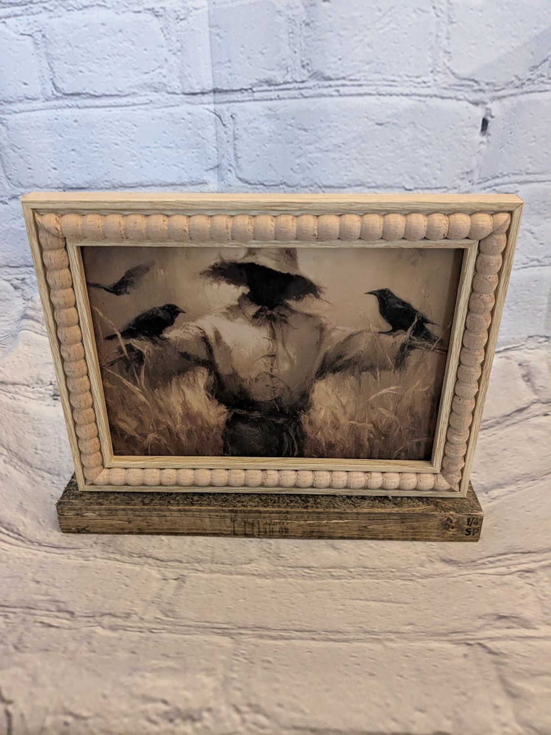 Halloween Scarecrow Print Shelf Sitter Sign Decor