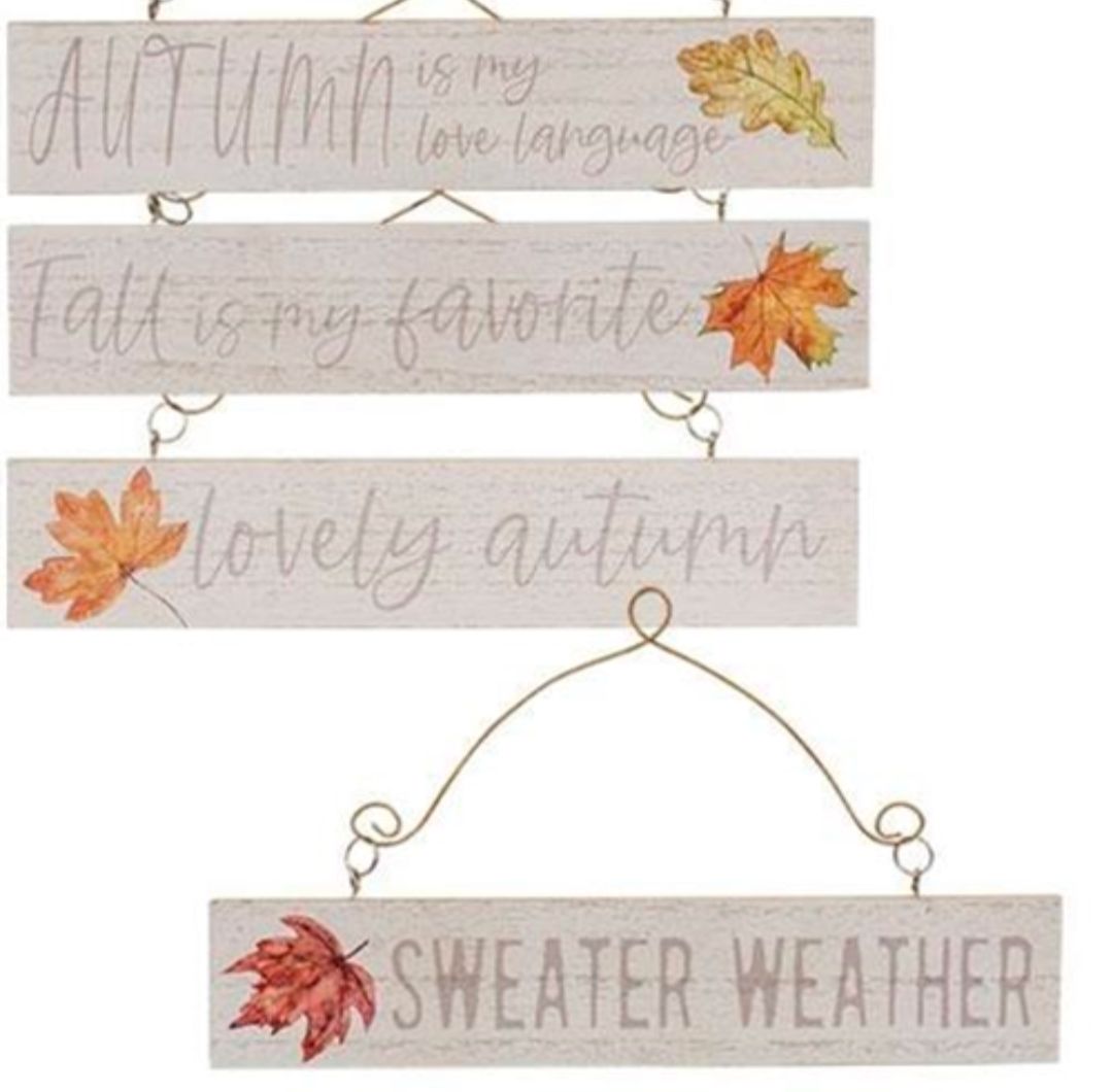 Fall Leaves Wood Hanger Ornament