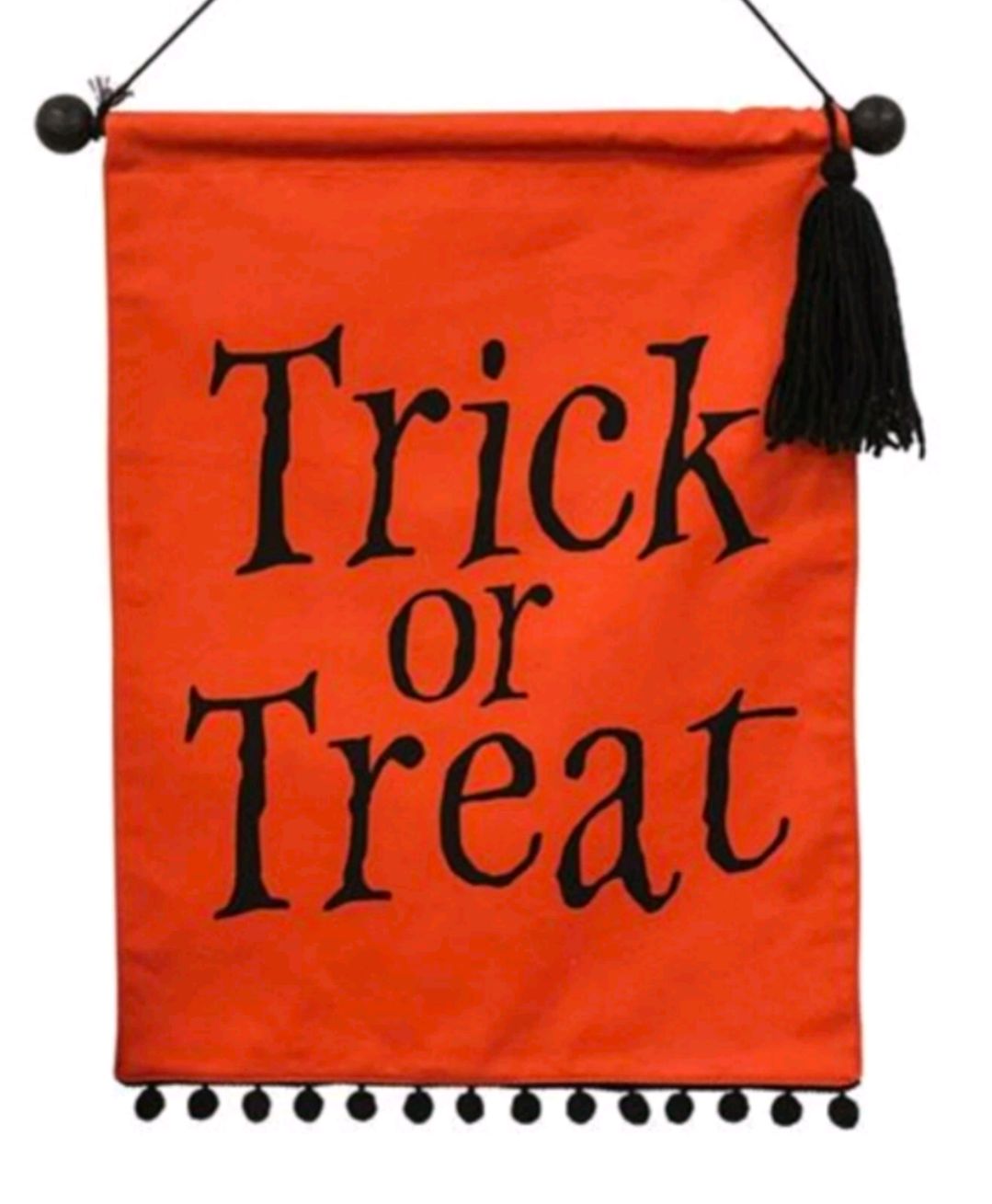 NEW Trick Or Treat Fabric Sign Decor Halloween