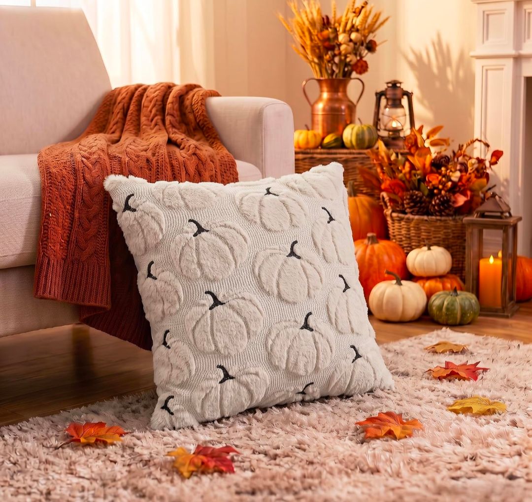 Decorative 18" x 18" Fall Pillow