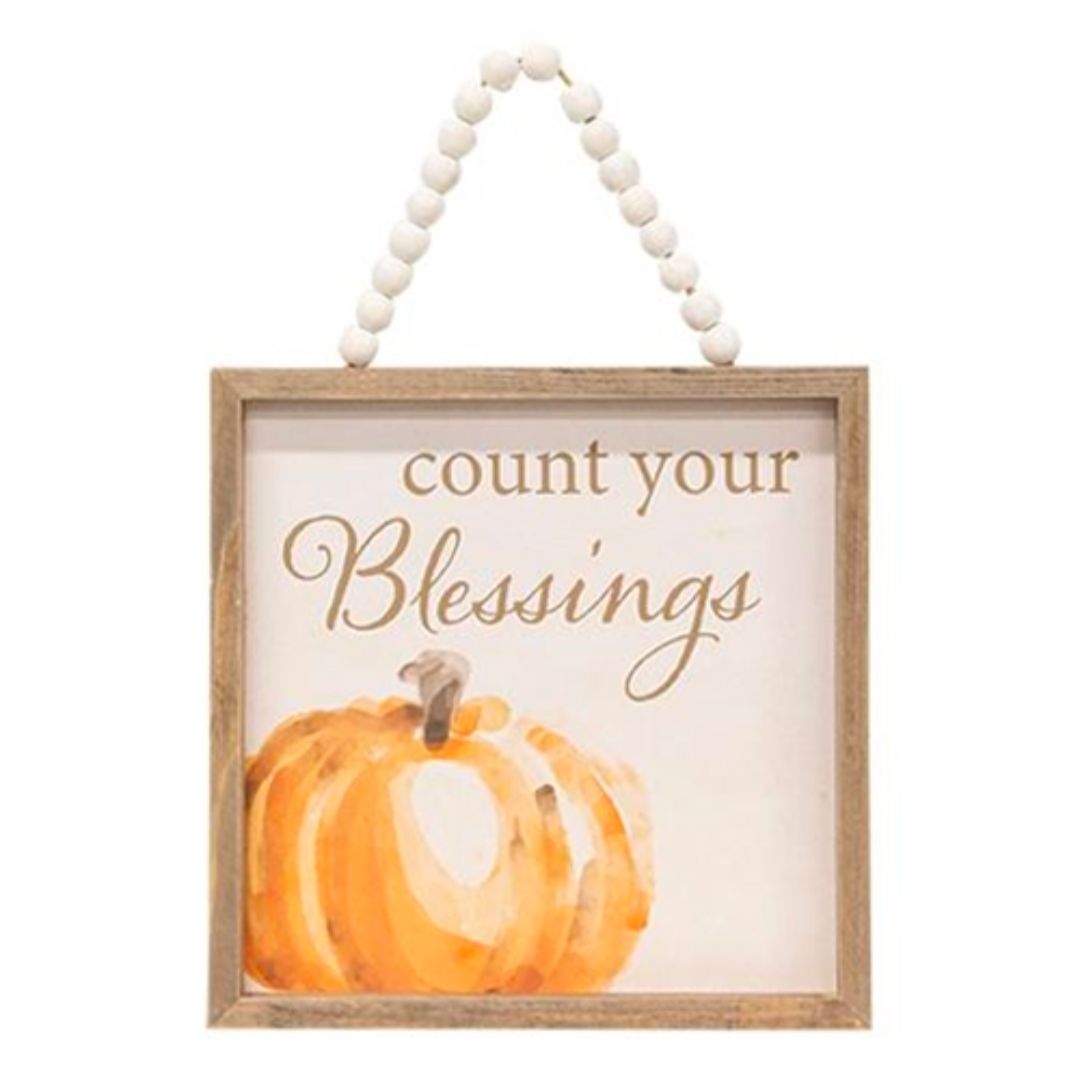 Count Your Blessings Beaded Sign