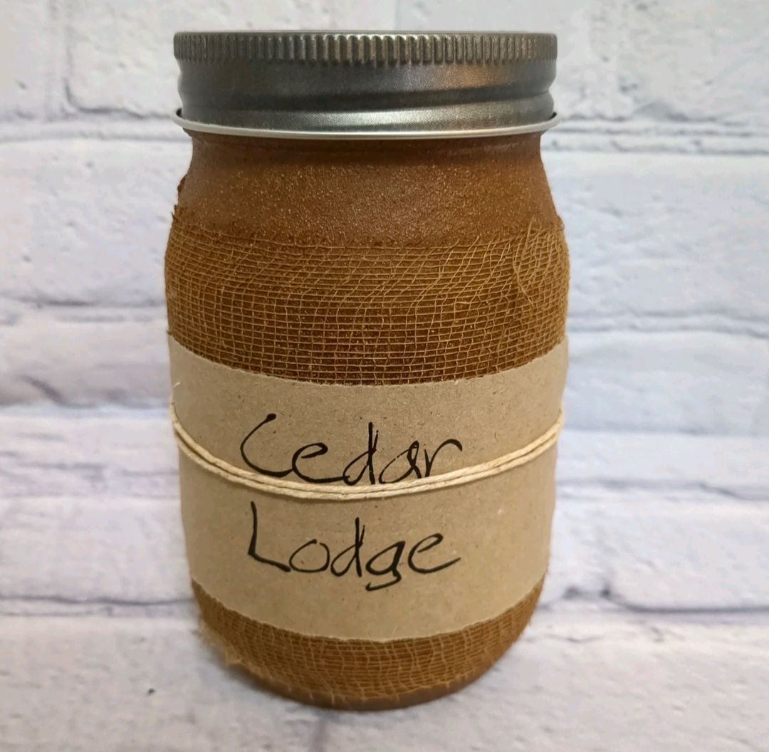 Black Crow Candle Cedar Lodge Jar Candle, 16oz