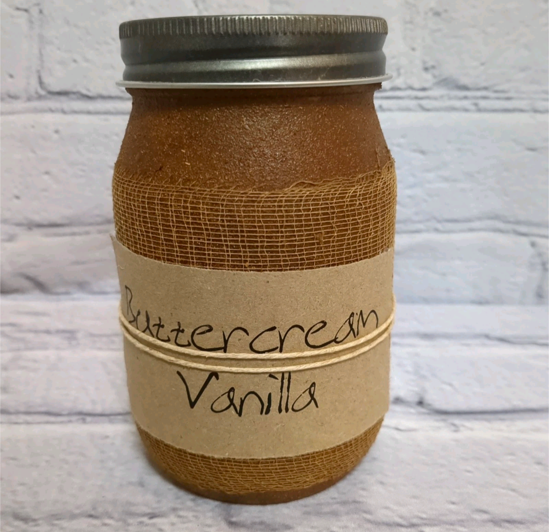 Black Crow Candle Buttercream Vanilla Jar Candle, 16oz