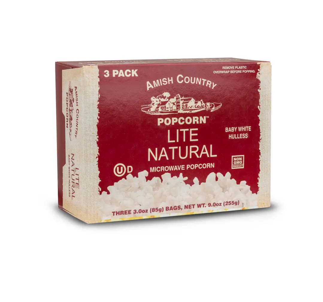 Amish Country Lite Natural Microwave Popcorn - 3 Pack