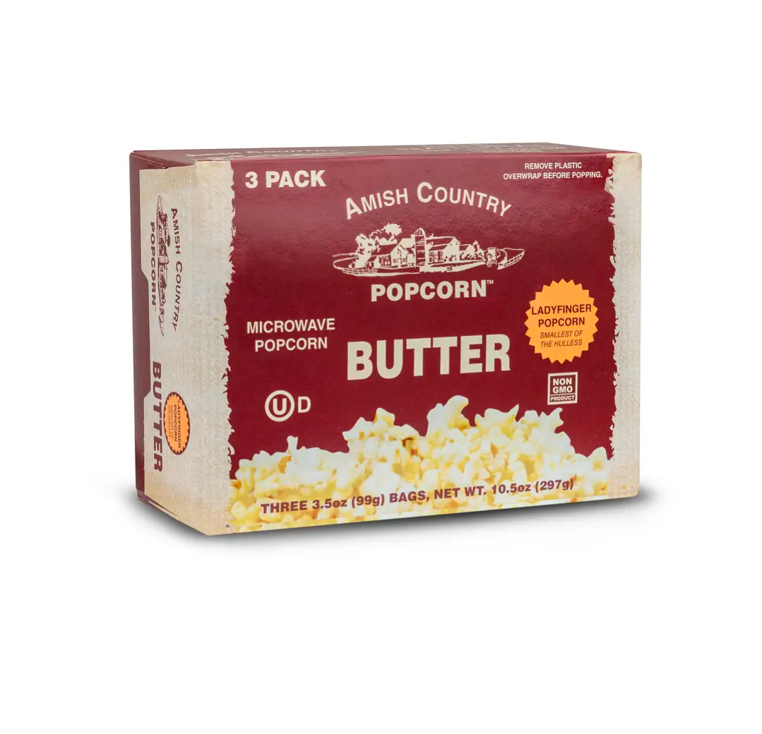 Amish Country Butter Microwave Popcorn - 3 Pack