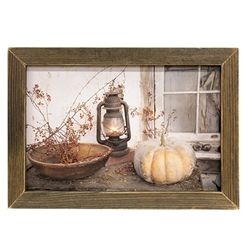Primitive Bittersweet Bowl Framed Print - 12" x 18"
