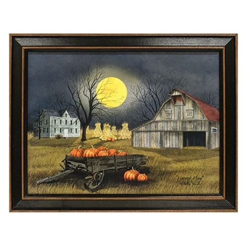 Billy Jacobs Harvest Moon Framed Print - 16"x12"