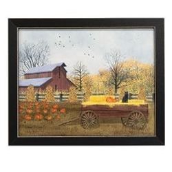 Primitive Country Autumn Blessings Framed Print, 8x10