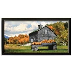 Fall Roadside Market Framed Print - 18"x9"