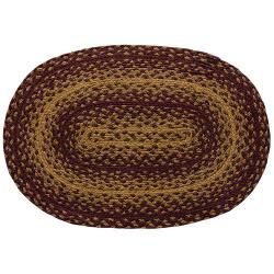 Burgundy &amp; Tan Braided Placemat