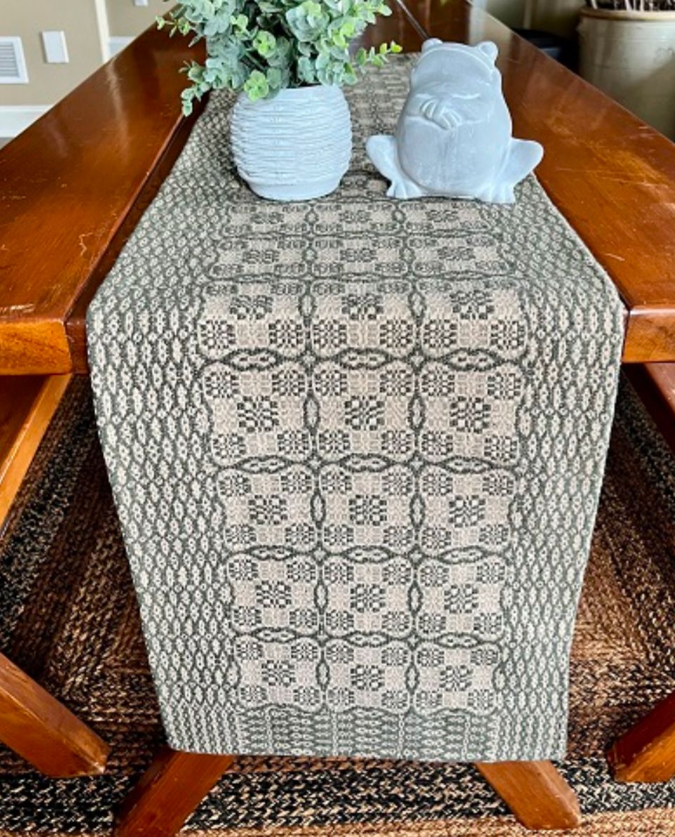 56" Saratoga Green Linen Long Table Runner