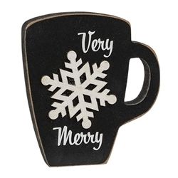 Very Merry Snowflake Mug Shelf Sitter