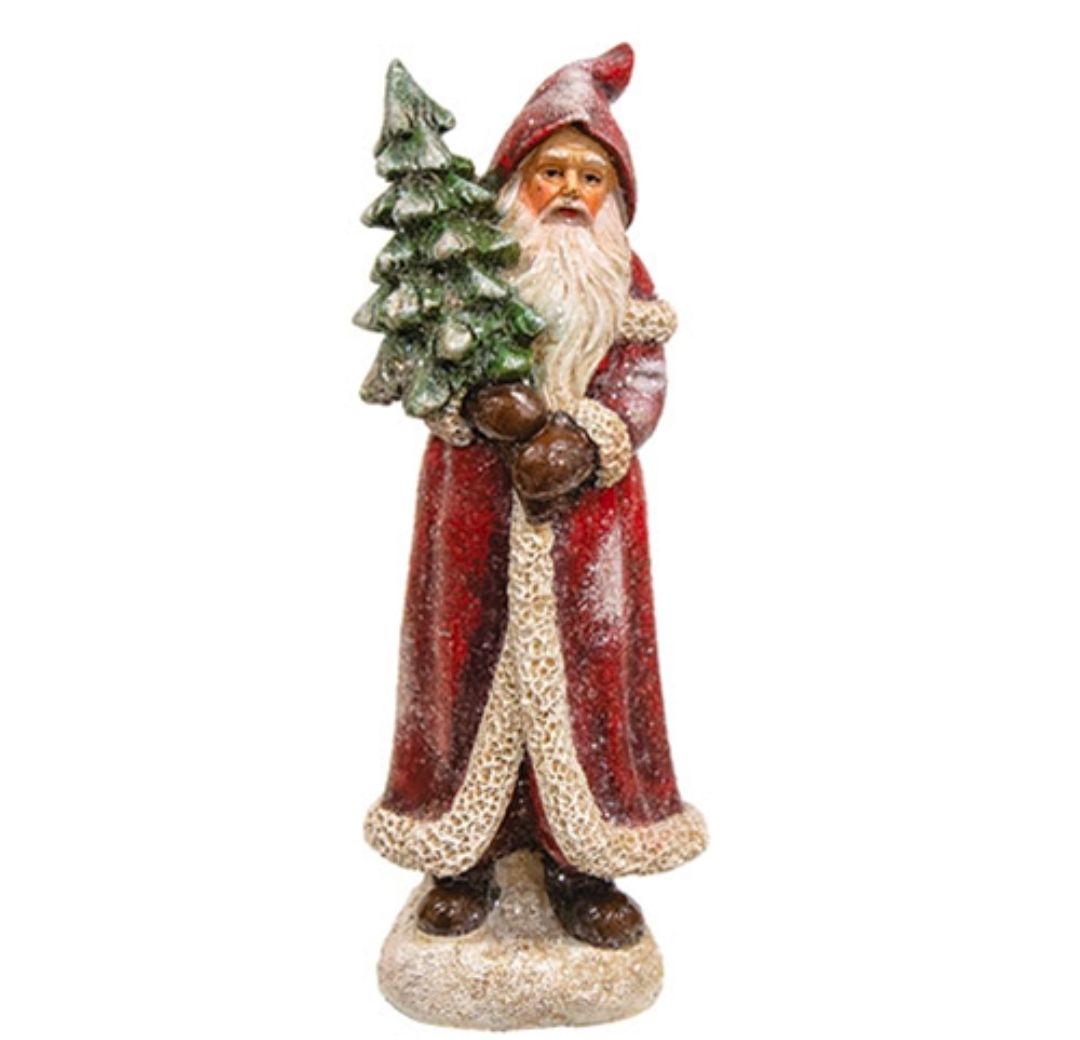 6" Resin Glittered Father Christmas
